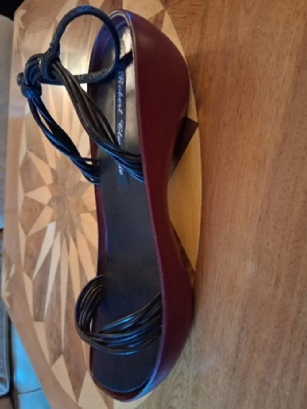 Robert Chergerie Women's Strappy Ankle Strap Sandals w/Contoured Platform Sole 9